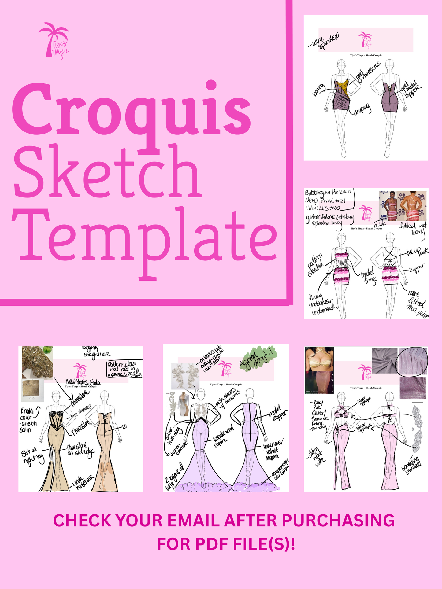 Tiye’s Tingz - Croquis Sketch Template (NOT A PHYSICAL PRODUCT)